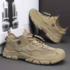 Men's Breathable No Tie Sneakers for Casual Walking