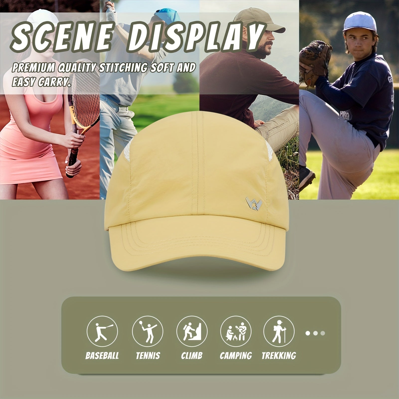 Quick Drying Running Baseball Cap Outdoor Mesh Breathable Sports Sun Hat