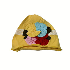Baby Flower Beanie Hat Breathable Cotton