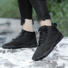 Fur Lined Thermal Hiking Boots Winter Waterproof Snow Shoes