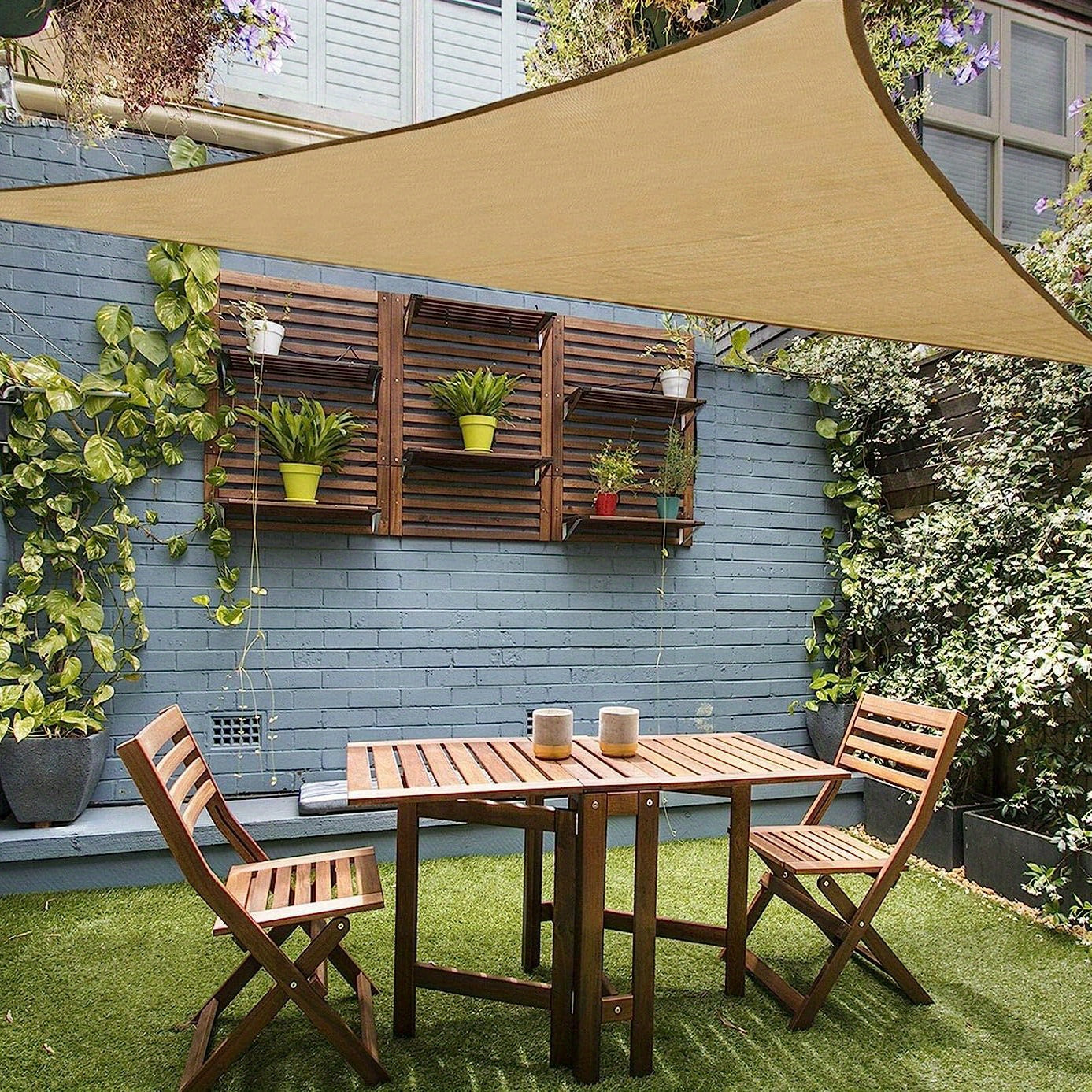 1pc 30 48cmx30 48cmx30 Sun Shade Sail Triangle Canopy Shades UV Blocking