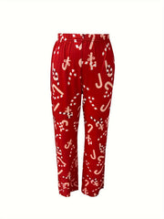Christmas Print Lounge Set for Women