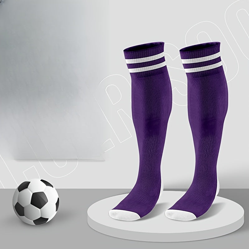 Adult Knee High Football Socks Anti-Slip Thick Sport Soccer Socks