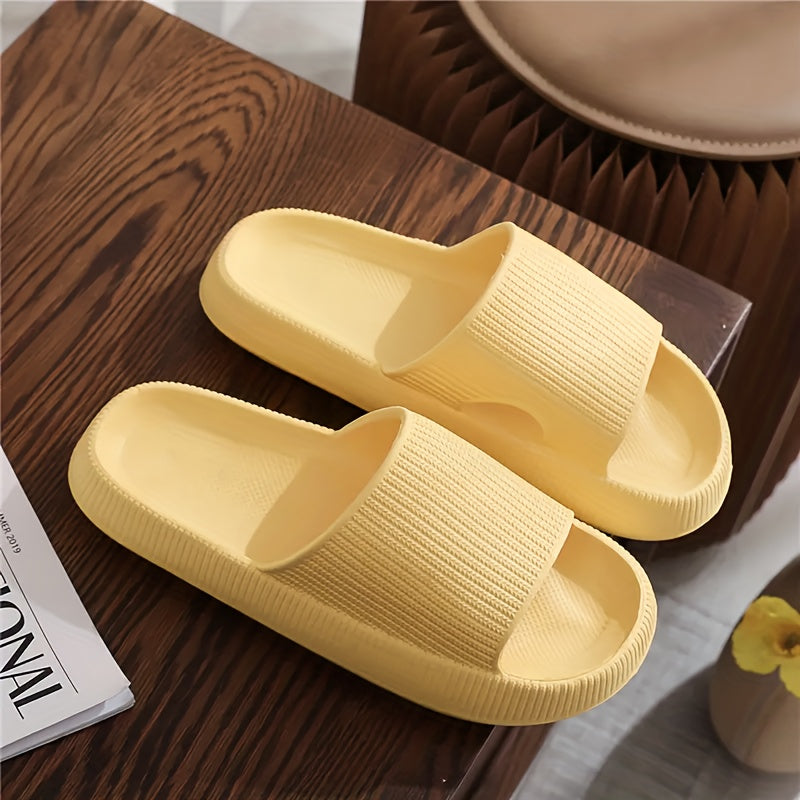 Women's Solid Slides Soft Sole Pillow Slides