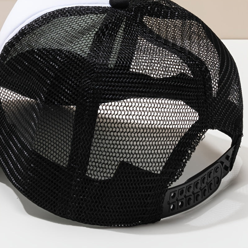 Outdoor Letter Printed Breathable Sports Peaked Cap for Fishing Cycling Hiking
