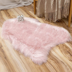 Cozy Animal Print Faux Fur Rug for Living Room, Bedroom, Sofa