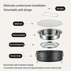 Portable Folding BBQ Grill for Camping and Picnic