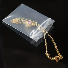 100pcs Mini Transparent Plastic Bags for Jewelry Beads Food Storage
