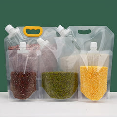 1pc Grain Packaging Bag Moisture Proof Sealed Reusable Clear Storage Suction