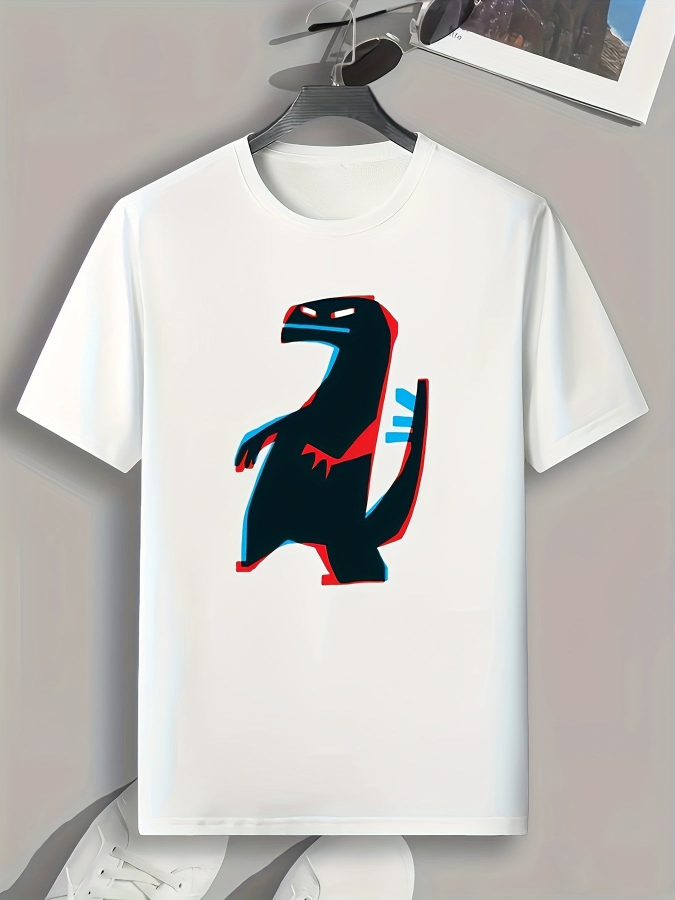 Dinosaur Print Men's Graphic T shirt Casual Comfy Tees