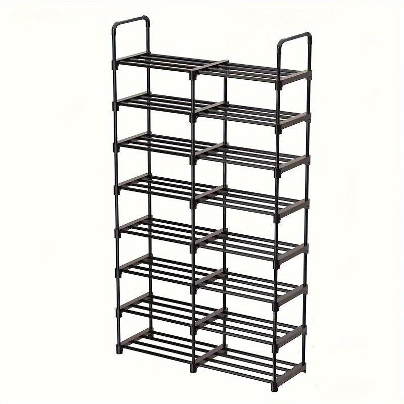 1pc Single Row Shoe Rack Stackable Shoe Storage for Closet Bedroom