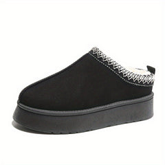 Women's Plush Lined Snow Boots Slip On Winter Ankle Boots