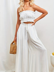 Boho Drawstring Wide Leg Pants for Women