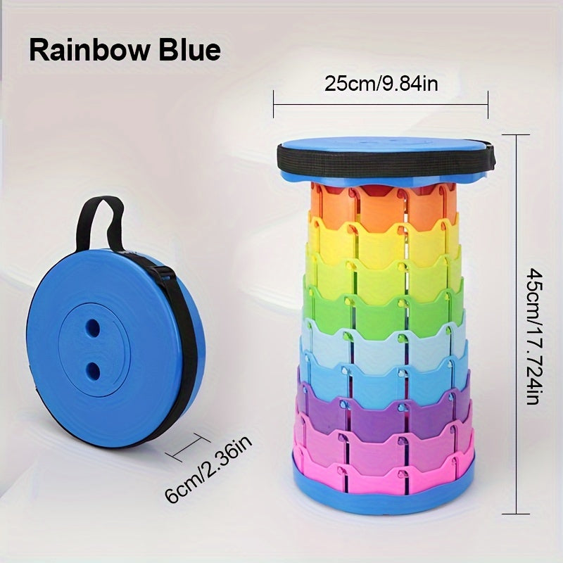 Adjustable Rainbow Camping Stool Ultralight Portable Fishing Chair