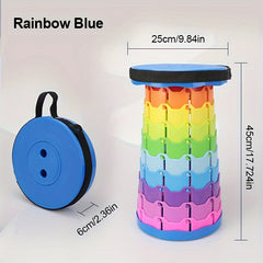 Adjustable Rainbow Camping Stool Ultralight Portable Fishing Chair