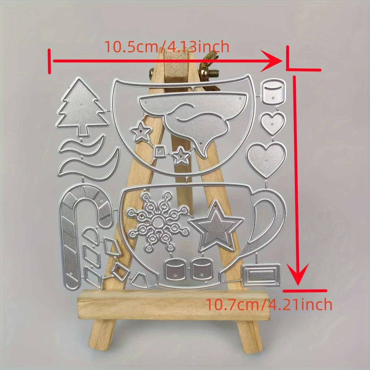 1Pc Christmas Tea Cup Metal Cutting Dies For Scrapbooking