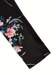 Women's Plus Floral High Stretch Skinny Pants