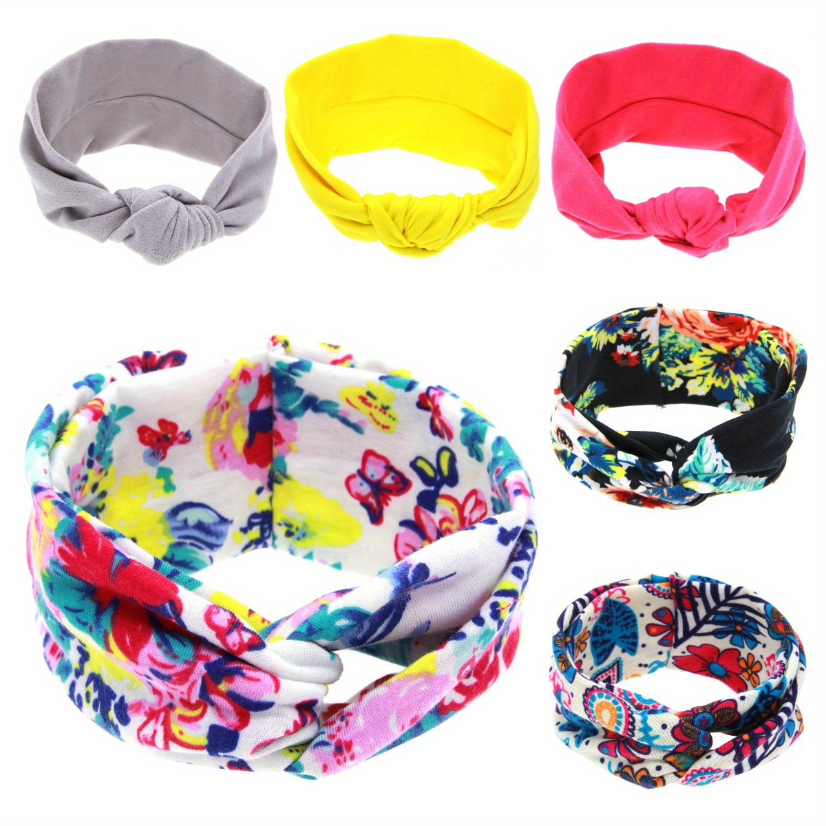 6pcs Soft Headbands Knotted Hairbands Hair Accessories