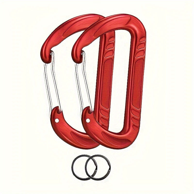 2pcs 12KN Aluminum D-ring Buckle for Camping