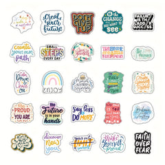 50pcs Inspirational Words Stickers Motivational Quote Vinyl Stickers