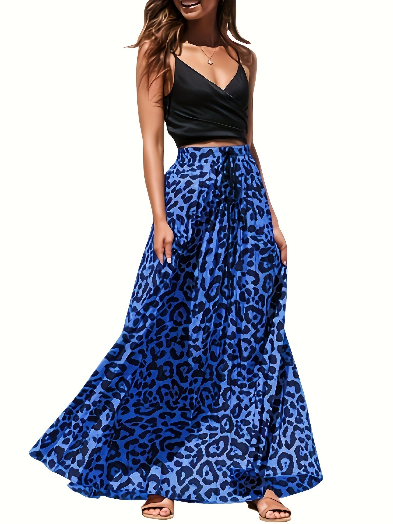 High Waist Maxi Skirt for Beach Vacation