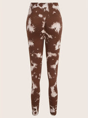 Tie Dye Yoga Workout Pants Stretch Running Leggings Women's Activewear