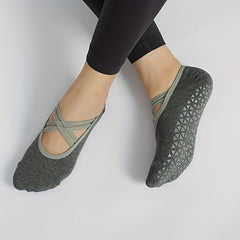 Cross Strap Yoga Socks Anti-slip Gripper Socks