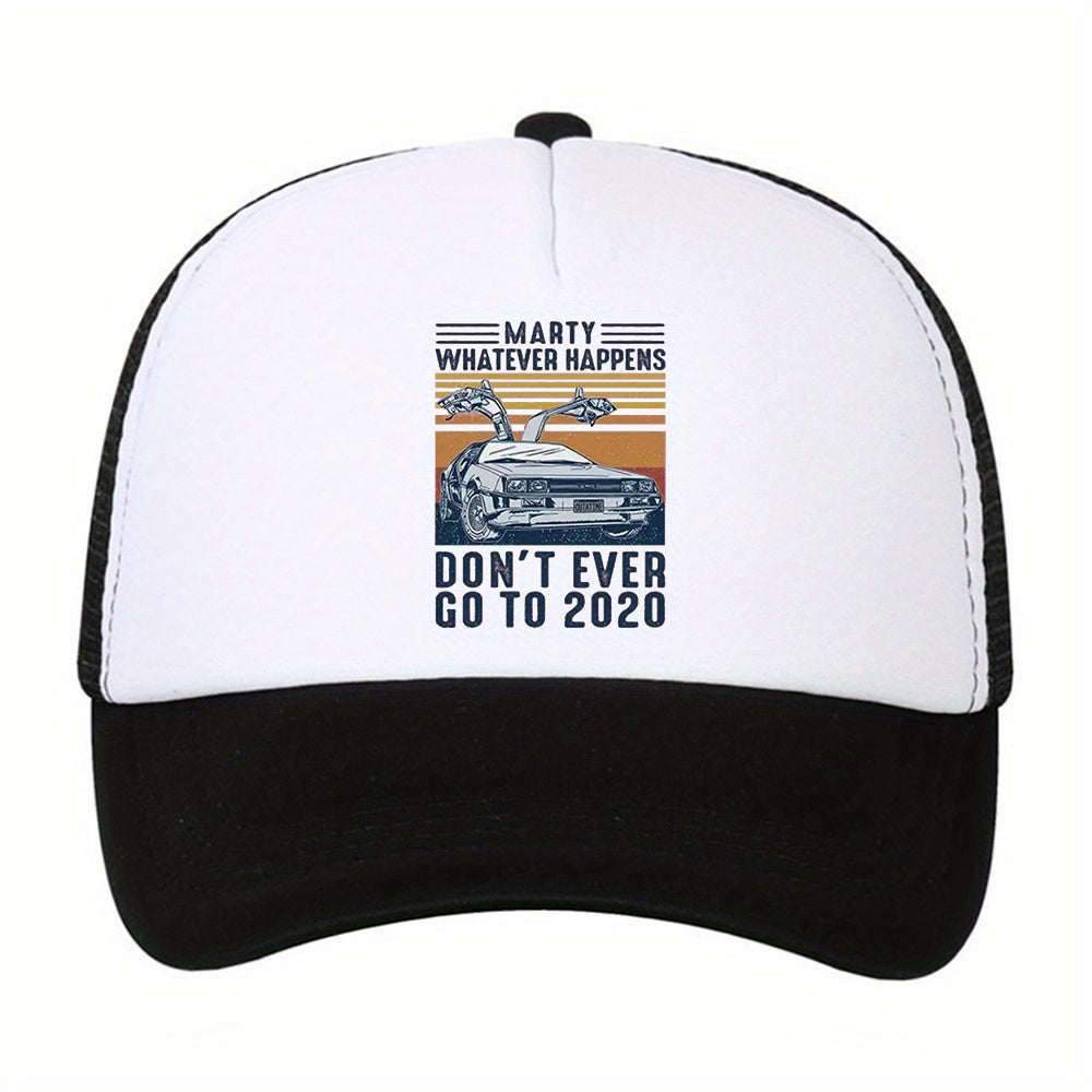 Car Print Outdoor Sports Sun Hat Mesh Ventilation Baseball Cap Sun Protection