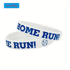 Baseball Silicone Bracelet Classic Pattern Wristband Sports Event