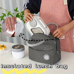 3pcs Portable Lunch Box Bag Set Thermal Bag Lunch Box Oatmeal Breakfast Cup