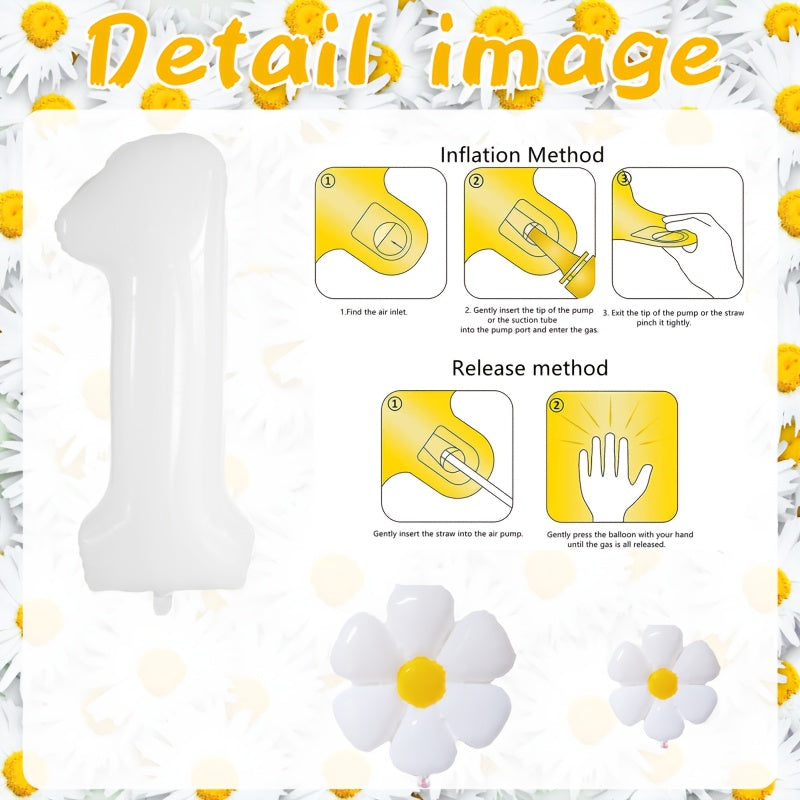 5pcs Daisy Party Decorations Daisy Birthday Party Decorations