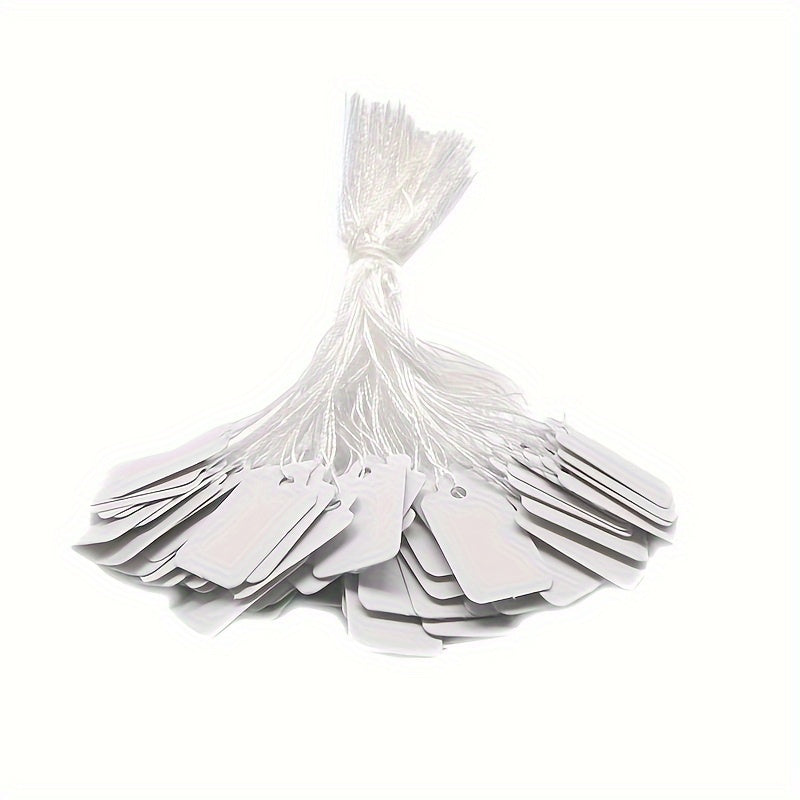 100pcs Writable String Tags for Pricing, Gift, Jewelry, Clothing, Yard Supplies