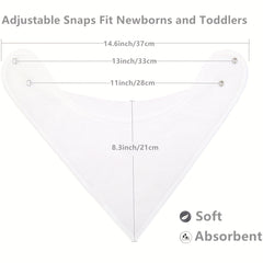 6pcs Baby Bandana Bibs Unisex for Teething and Drooling