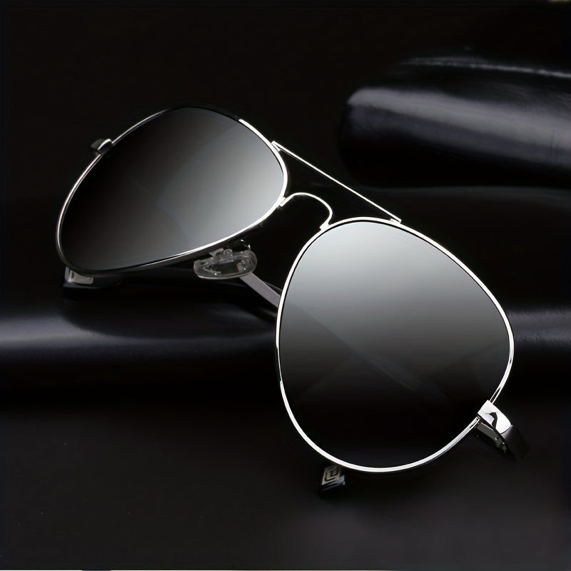 Classic Aviator Sunglasses Large Metal Frame Couple Style Polarized Glasses