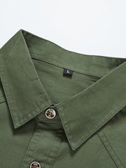 Men's Cotton Slim Fit Short Sleeve Shirt