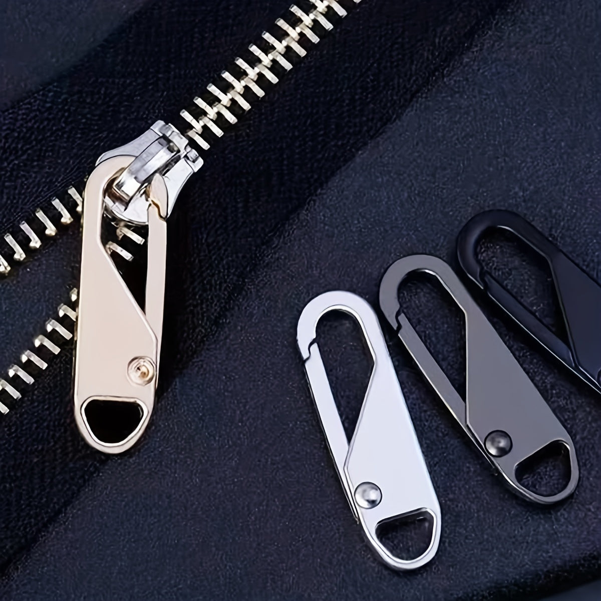 4pcs Zipper Slider Instant Repair Tool Replacement Travel Bag Zipper Head