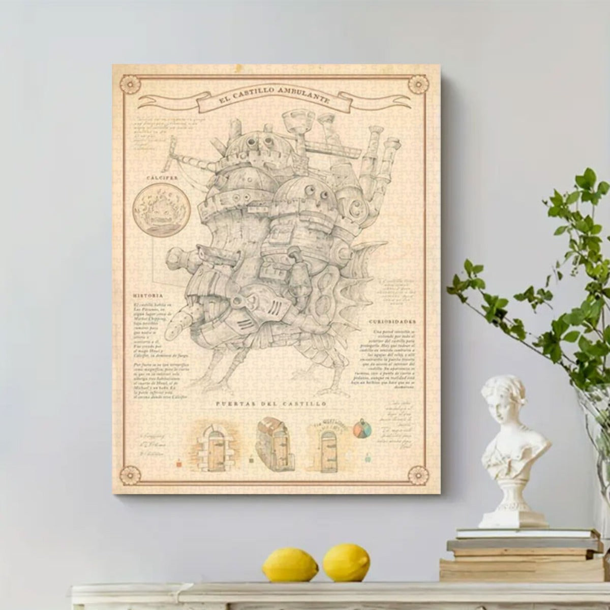 1000pcs Moving Castle Hand Drawn Jigsaw Puzzle