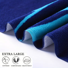 Oversized Printed Beach Towel Quick Drying Lightweight Mat For Vacation Travel