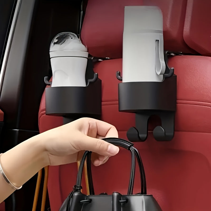 Car Seat Back Cup Holder with Storage Hook
