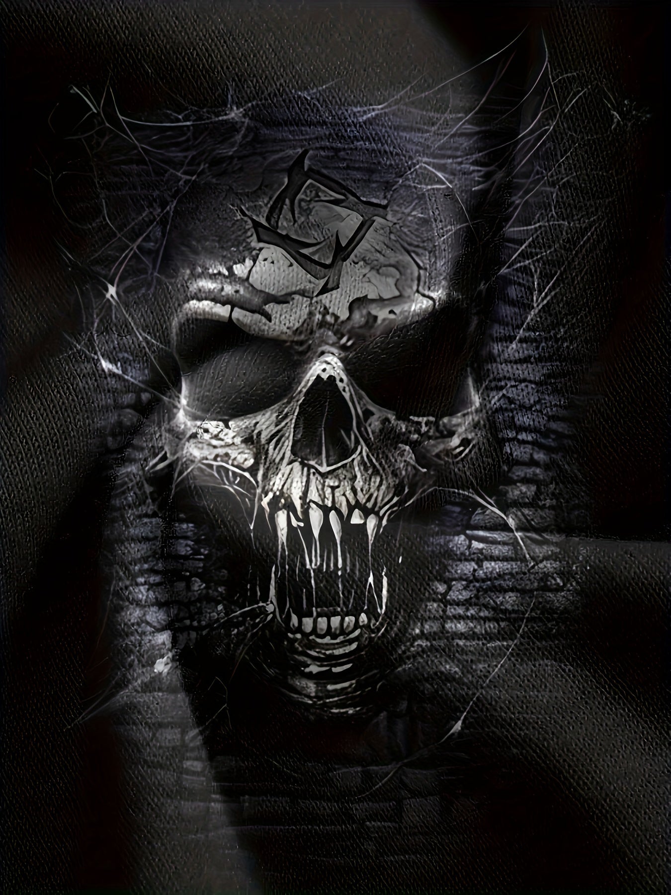 Skull 3D Print Men's Long Sleeve Tee Autumn Mens Clothing