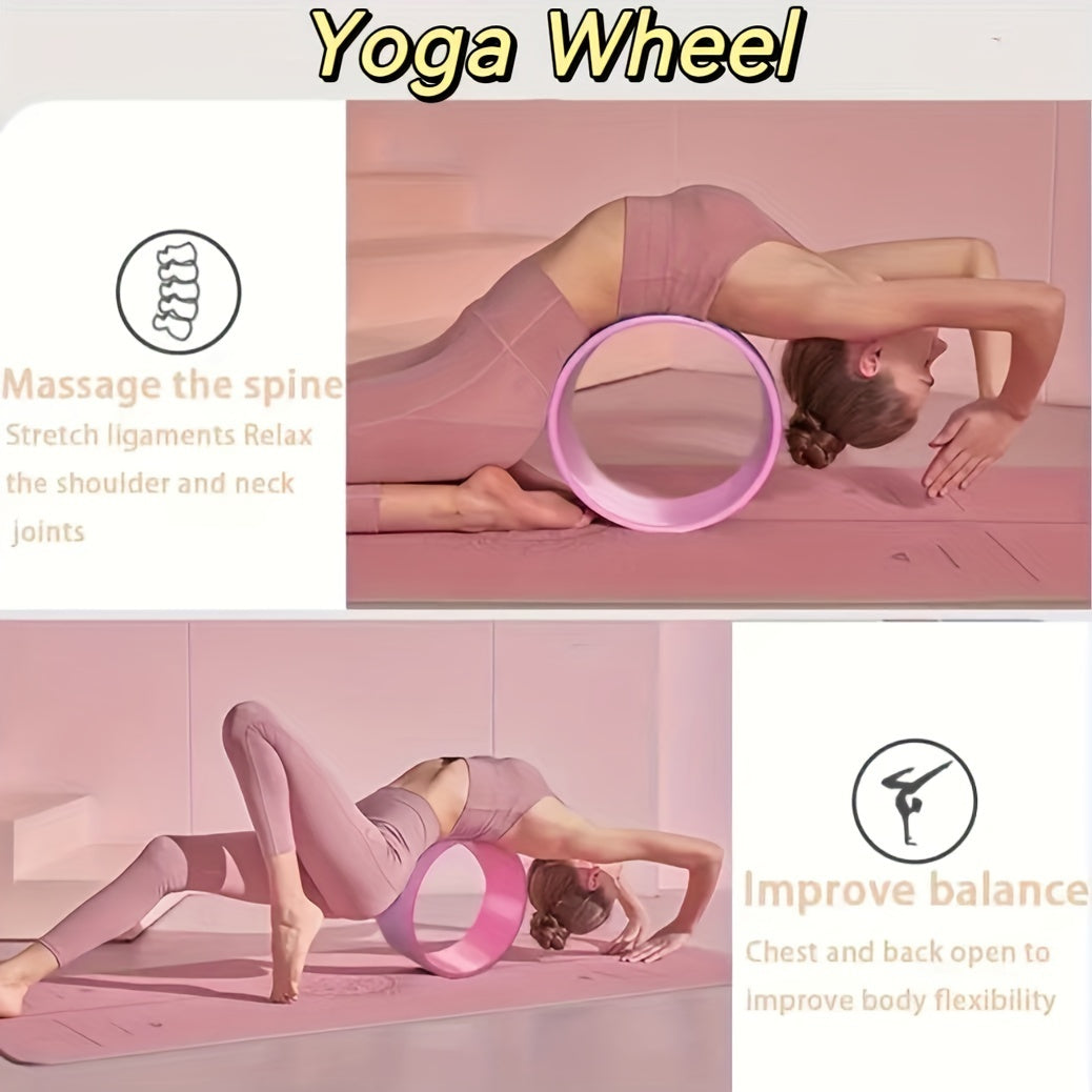 Yoga Fitness Auxiliary Wheel 3D Yoga Wheel for Back & Shoulder Stretching