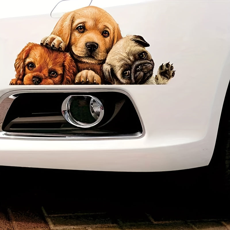 Creative Puppy Dog Car Sticker Waterproof Scratch Cover Decal