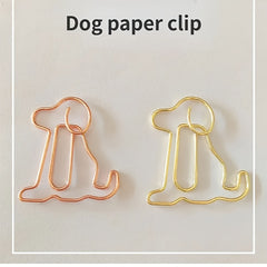 40pcs Puppy Paper Clips Cartoon Paper Clips School Stationery
