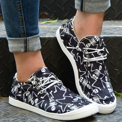 Halloween Skull Boat Shoes Lightweight Running Sneakers
