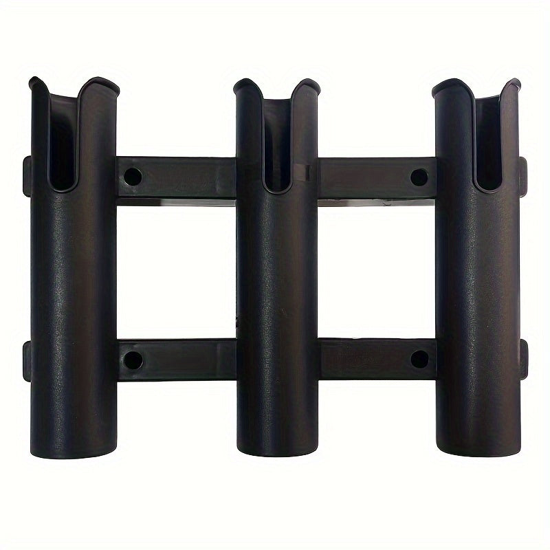 3-Tube Plastic Fishing Rod Rack Portable Pole Bracket for Boats and Kayaks