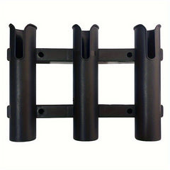 3-Tube Plastic Fishing Rod Rack Portable Pole Bracket for Boats and Kayaks