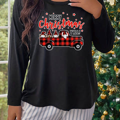 Women's Plaid Car & Gnomes Sleepwear Top