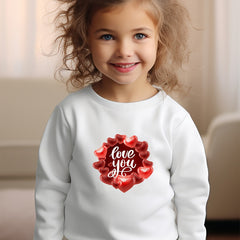 Girls Love You Pattern Crew Neck Sweatshirt for Spring Fall Christmas Gift