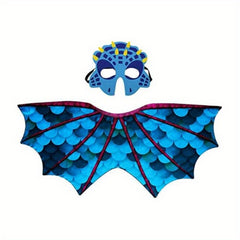 Dinosaur Dragon Wings Costume Mask for Kids Dress Up Boys Girls