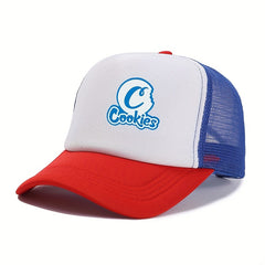 Cookies Print Baseball Hat Street Dance Hip Hop Peaked Cap Mesh Cap